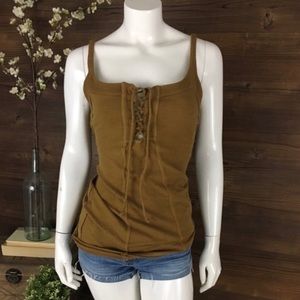 Free People form-firing laces tank